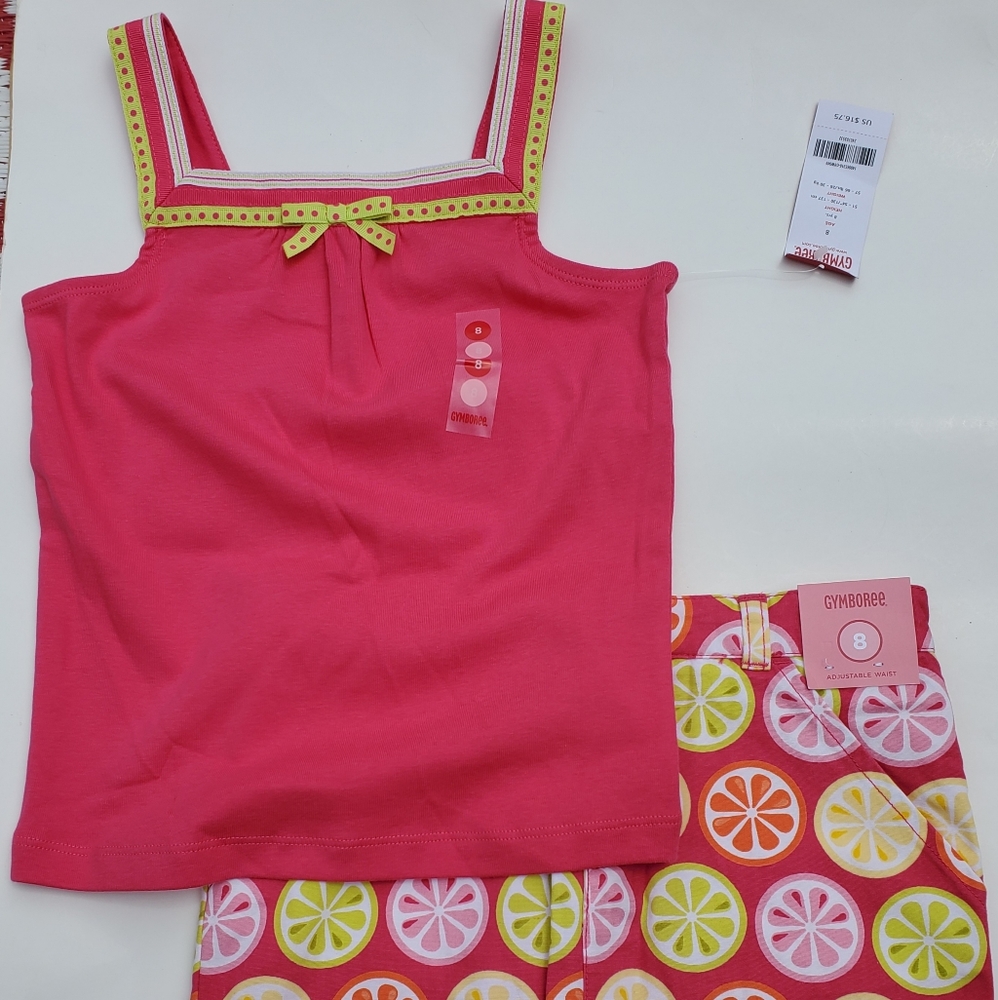 Girls Gymboree Skort Tank 2 piece set Sz 8 NWT